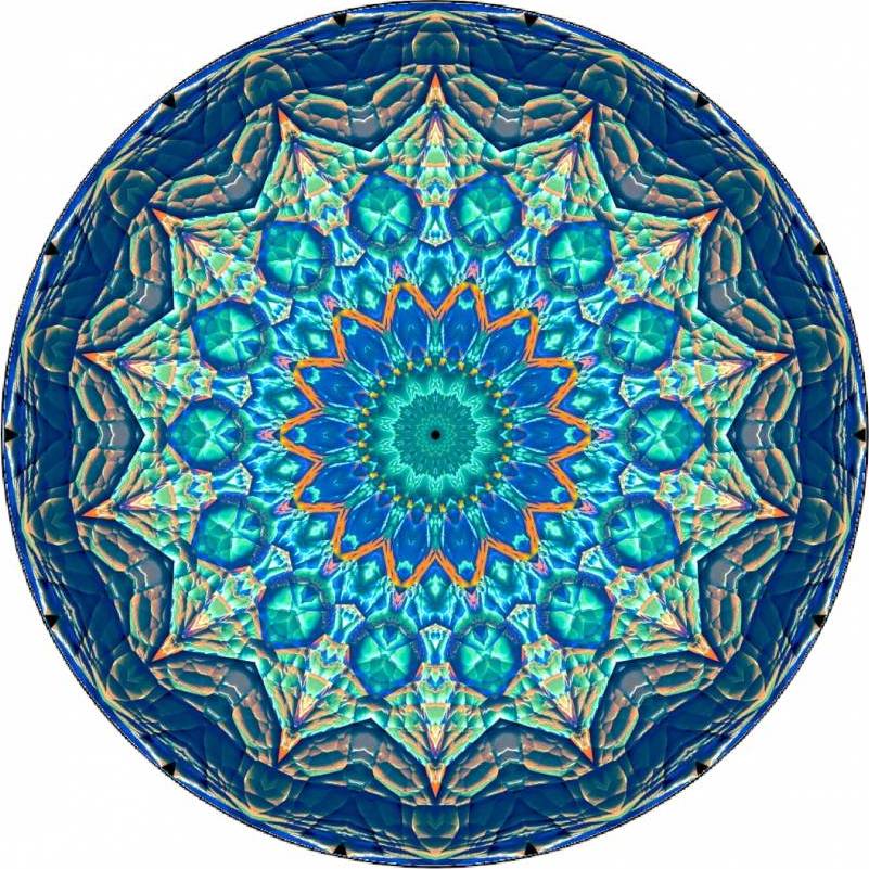 Jedlý papír modrá mandala 19,5 cm - Pictu Hap