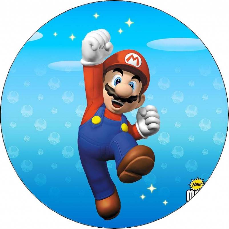 Jedlý papír Super Mario jásající 19,5 cm - Pictu Hap