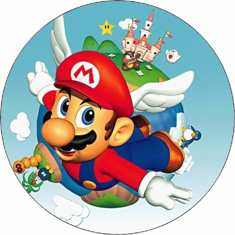 Jedlý papír Super Mario letící 19,5 cm - Pictu Hap