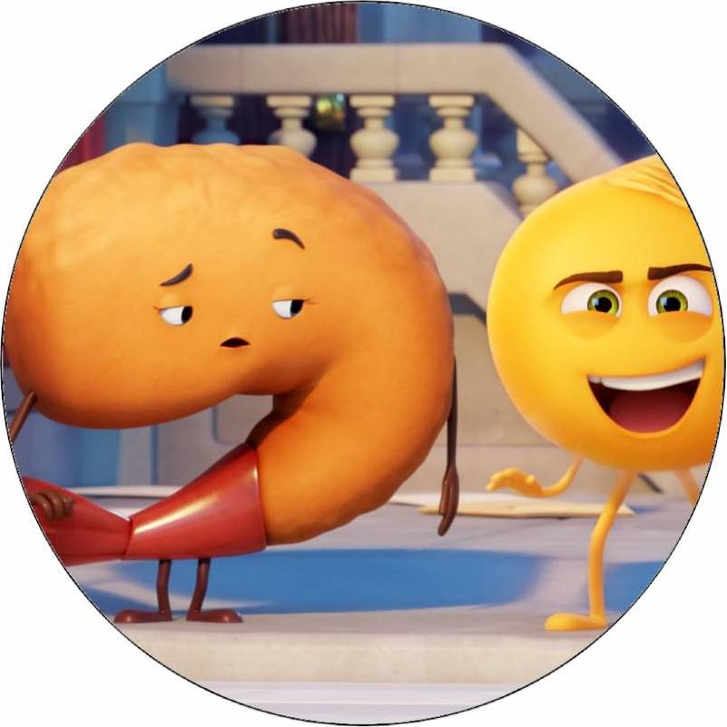 Jedlý papír Emoji ve filmu smajlík a krevetka 19,5 cm - Pictu Hap