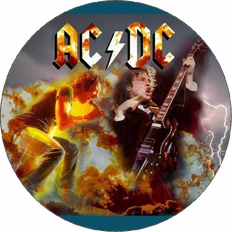 Jedlý papír logo AC/DC kapela 19,5 cm - Pictu Hap