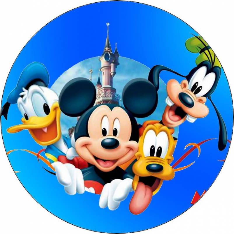 Jedlý papír Goofy, Donal, Mickey a Pluto 19,5 cm - Pictu Hap