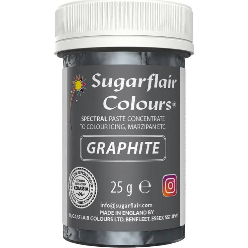 Gelová barva graphite 25 g - Sugarflair