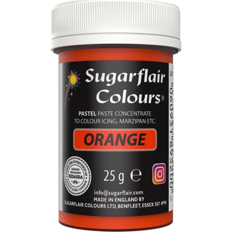 Gelová barva orange pastelová 25 g - Sugarflair