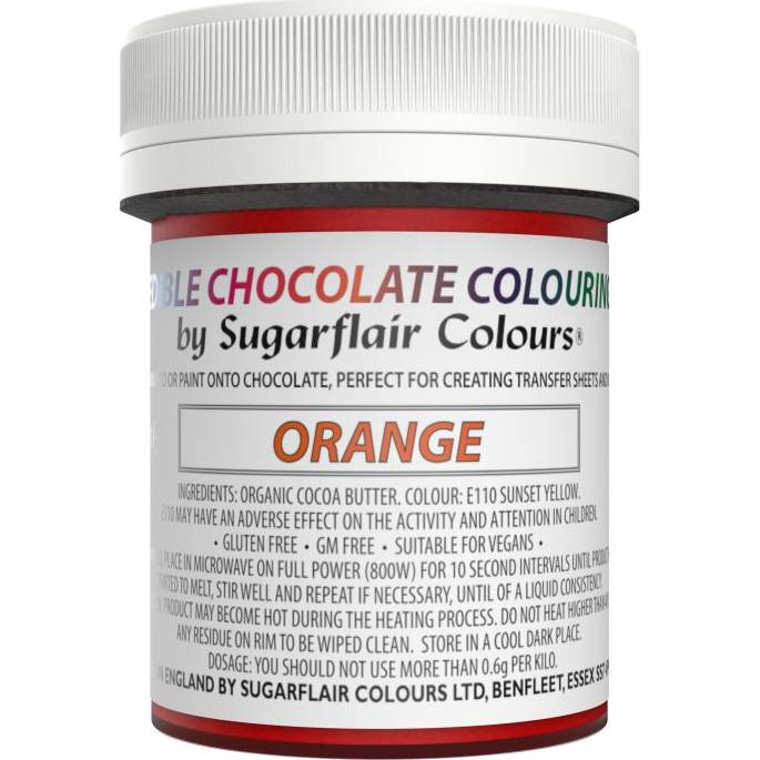 Barva do čokolády orange 35g - Sugarflair