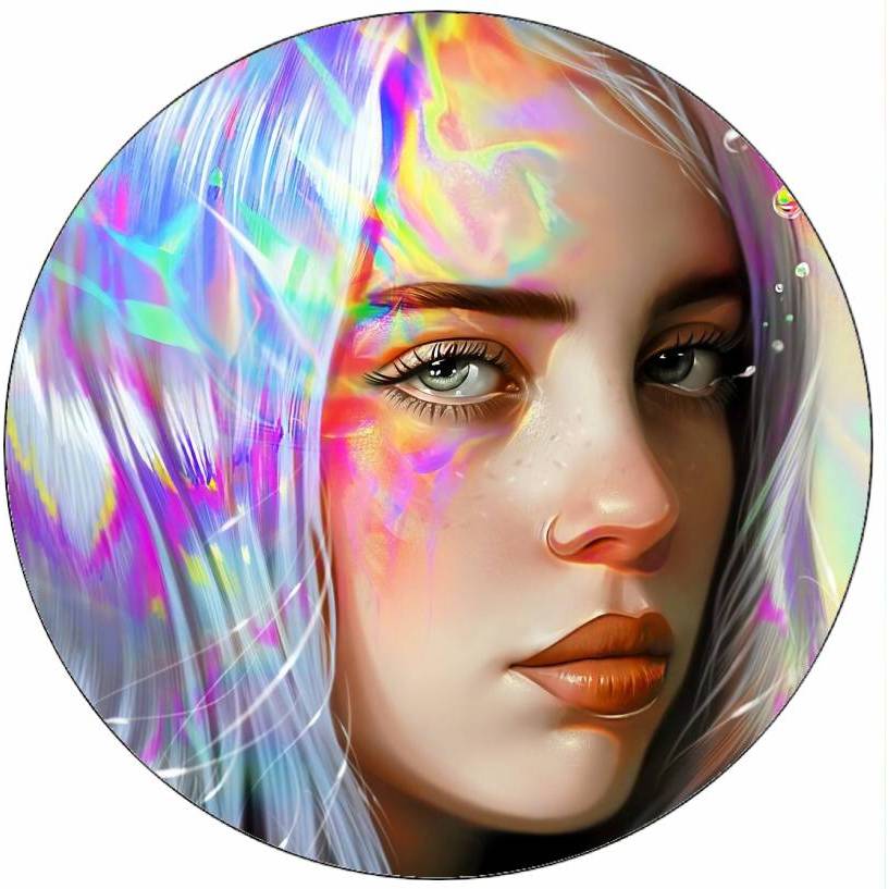 Jedlý papír Billie Eilish ilustrace 19,5 cm - Pictu Hap