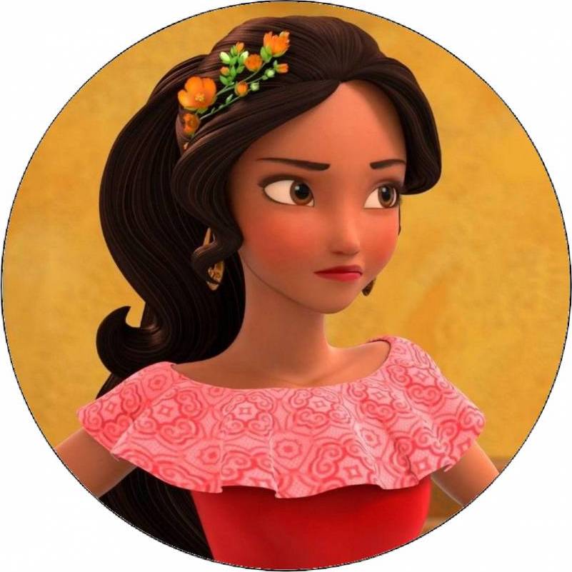 Jedlý papír Elena z Avaloru s květinou ve vlasech 19,5 cm - Pictu Hap