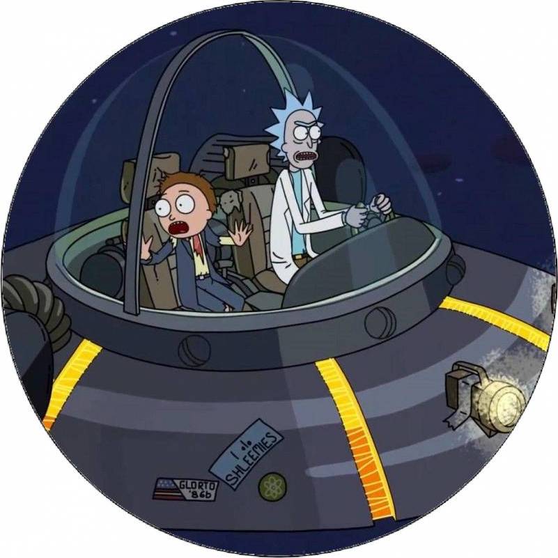 Jedlý papír Rick a Morty ve vesmírné lodi 19,5 cm - Pictu Hap