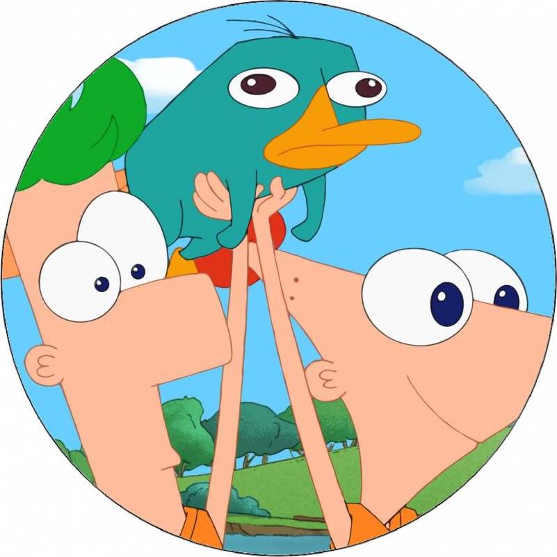 Jedlý papír Phineas a Ferb 19,5 cm - Pictu Hap