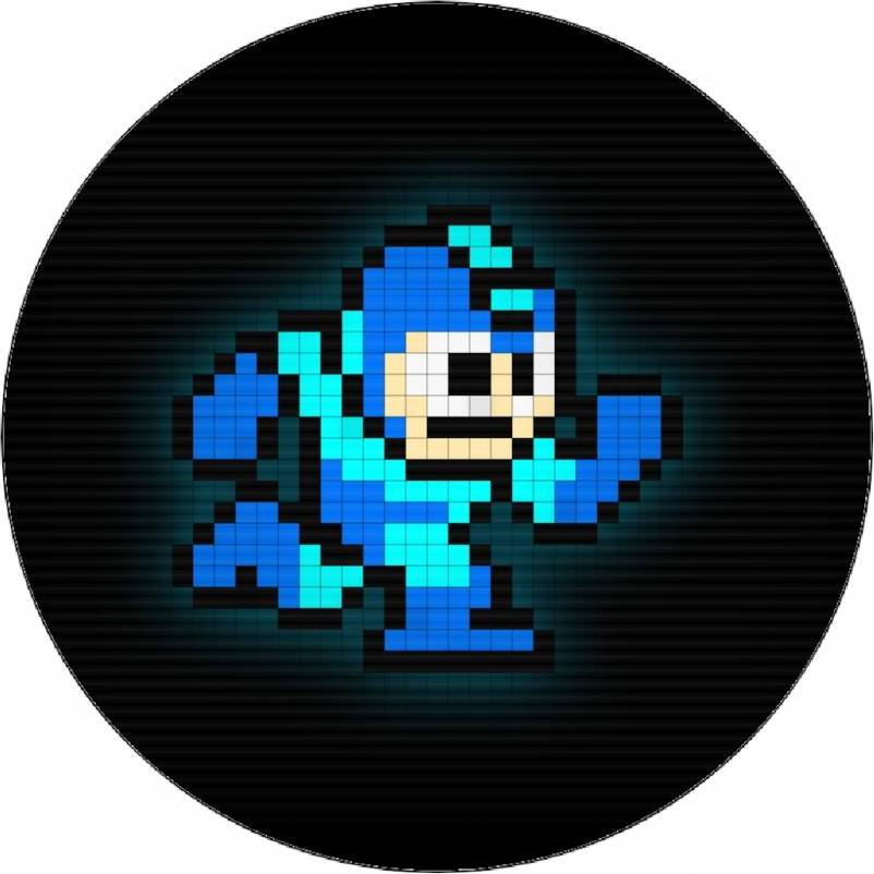 Jedlý papír Mega Man pixely 19,5 cm - Pictu Hap