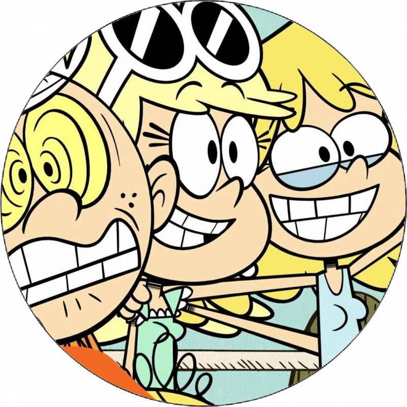 Jedlý papír The Loud House Lincoln a sestry při focení 19,5 cm - Pictu Hap