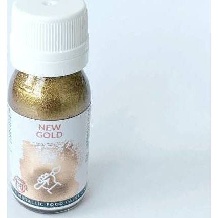 Tekutá metalická barva Food Colours New Honey Gold (18 ml) Bez E171 - dortis